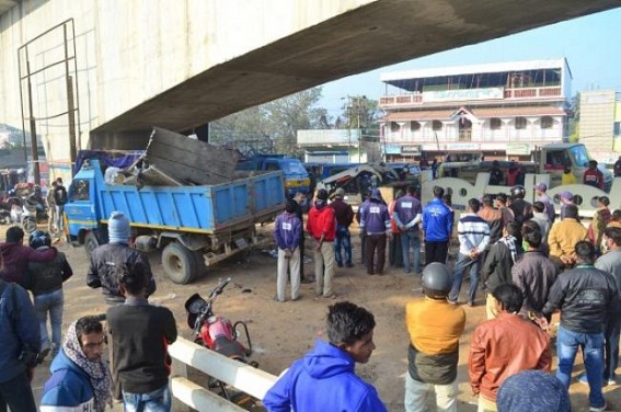 Inhuman evictions of Vendors in Agartala under Biplab Deb's BJP Govt